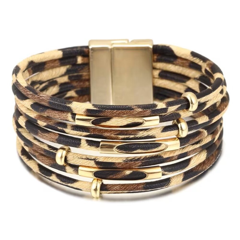 Multi-Layer Leopard Print Bracelet Z198